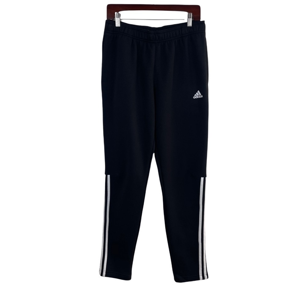 𝅺Adidas Women’s Fleece Joggers Pants Size M Black Lounge Comfortable